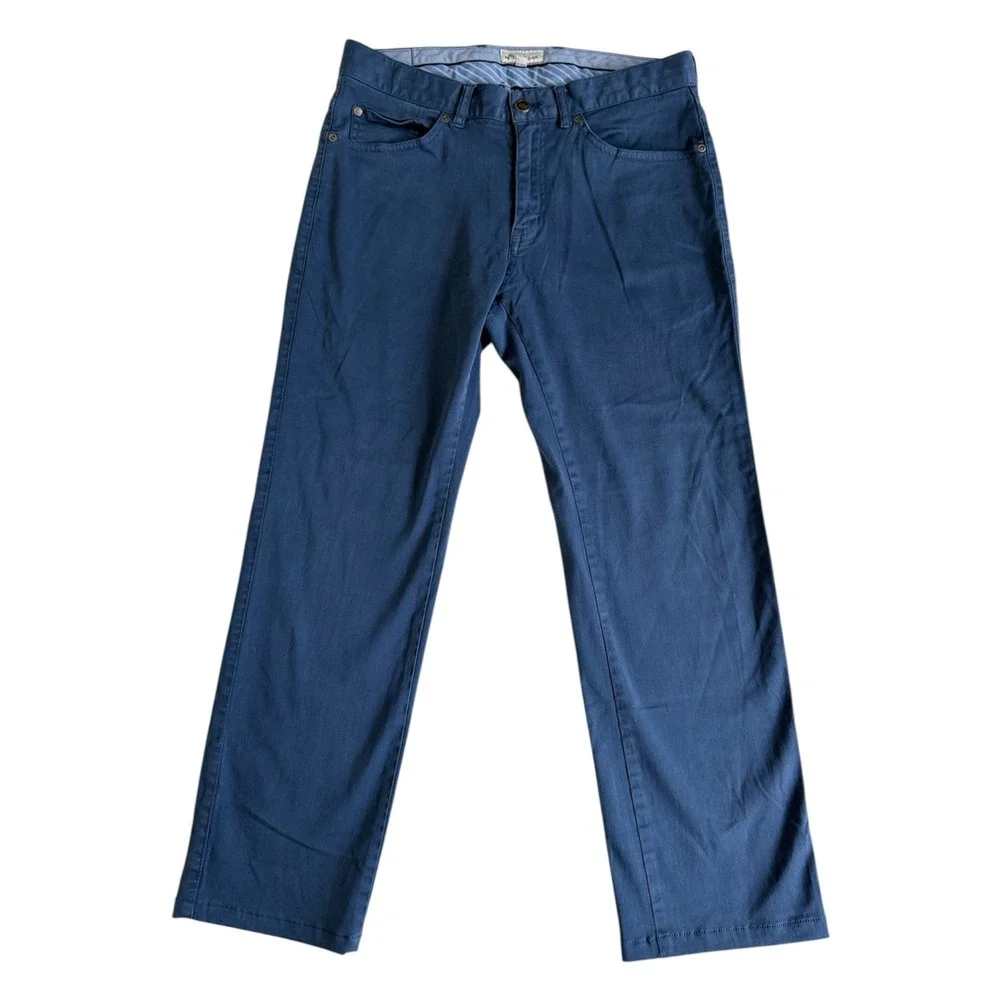 Peter Millar Crown 5-Pocket Pants Mens 31 Blue Cotton Modal Stretch Straight Leg